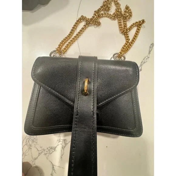 Chloé purse Aby Chain Leather Crossbody Bag With Gold Chain Strap & Buckle - Picture 4 of 14